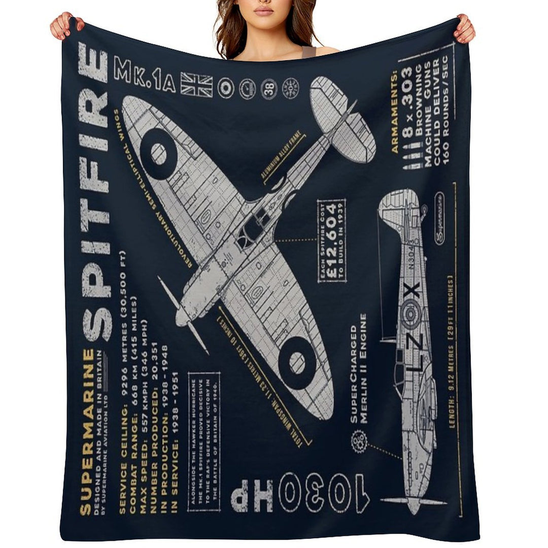 Spitfire Machine-washable Throw Blanket