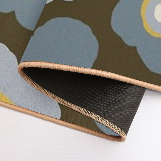 Cozy Scandinavian Flowers  Repositionable Bath Mat