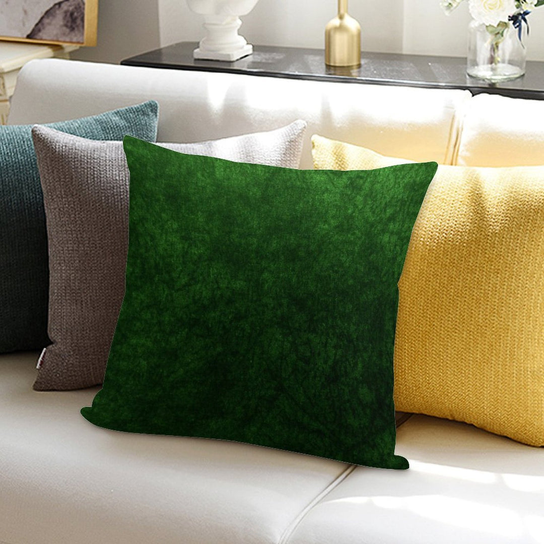 Emerald Green Grass Velvet  Texture Soft Skin-Friendly Throw Pillow