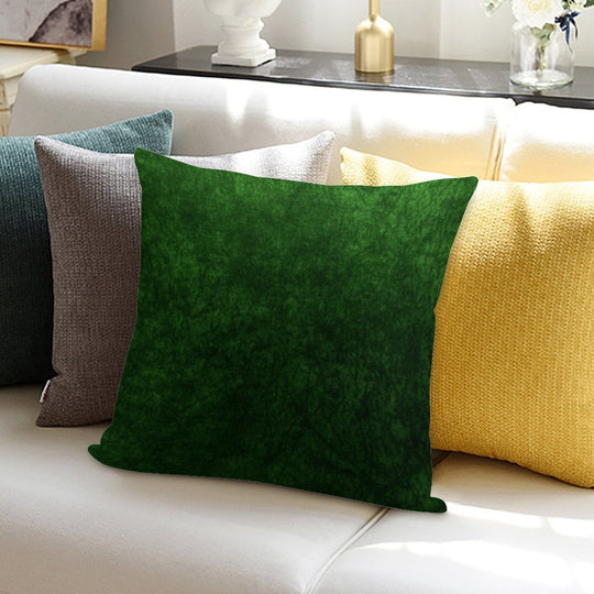 Emerald Green Grass Velvet  Texture Soft Skin-Friendly Throw Pillow
