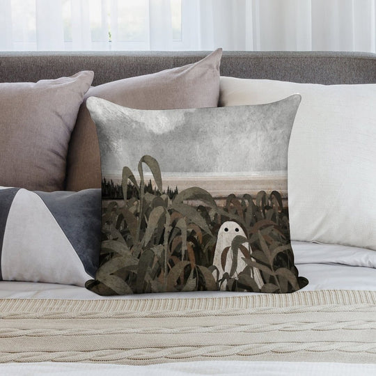 There's A Ghost in The Cornfield Again... Soft Decorative Cover Throw Pillow