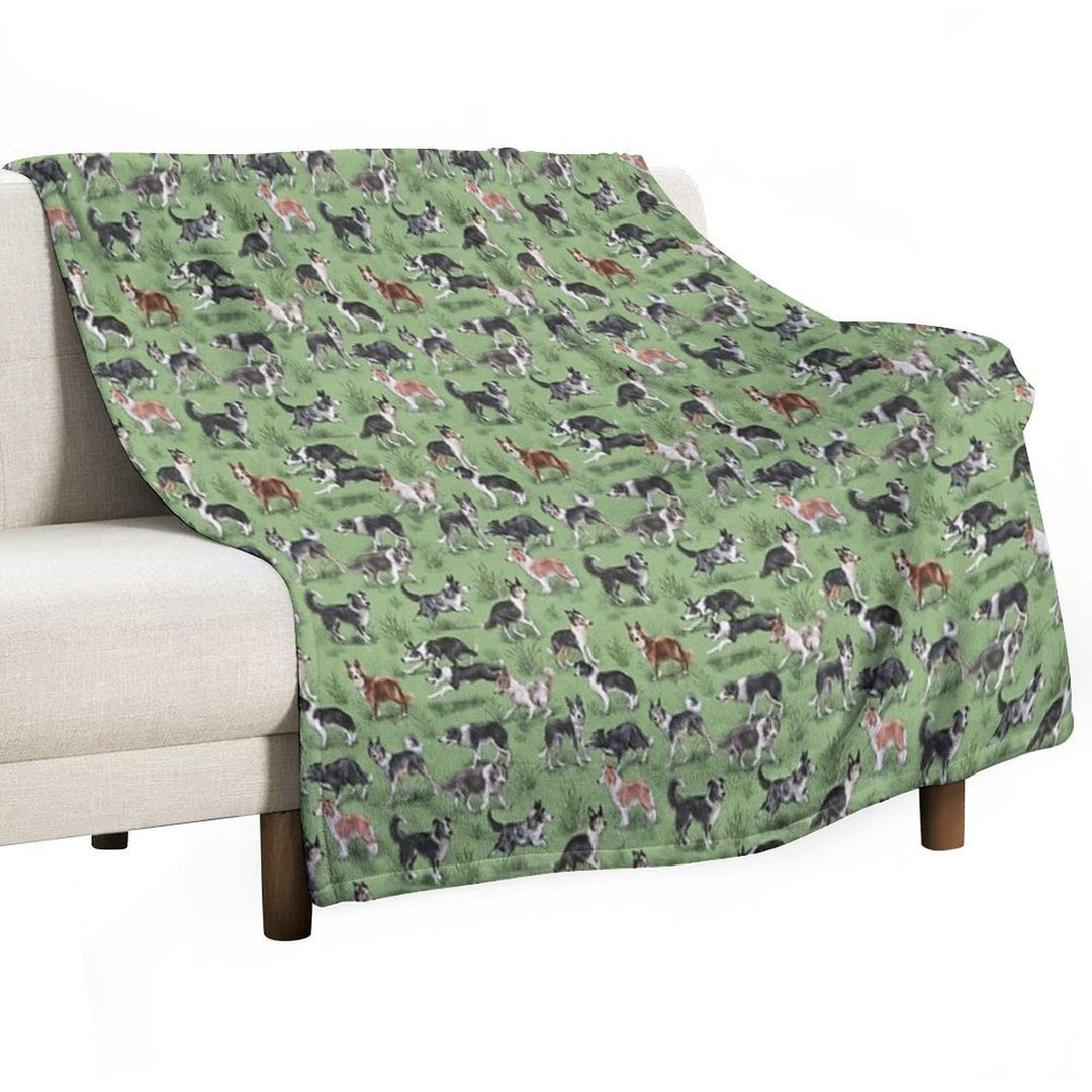 The Border Collie Sustainable Throw Blanket