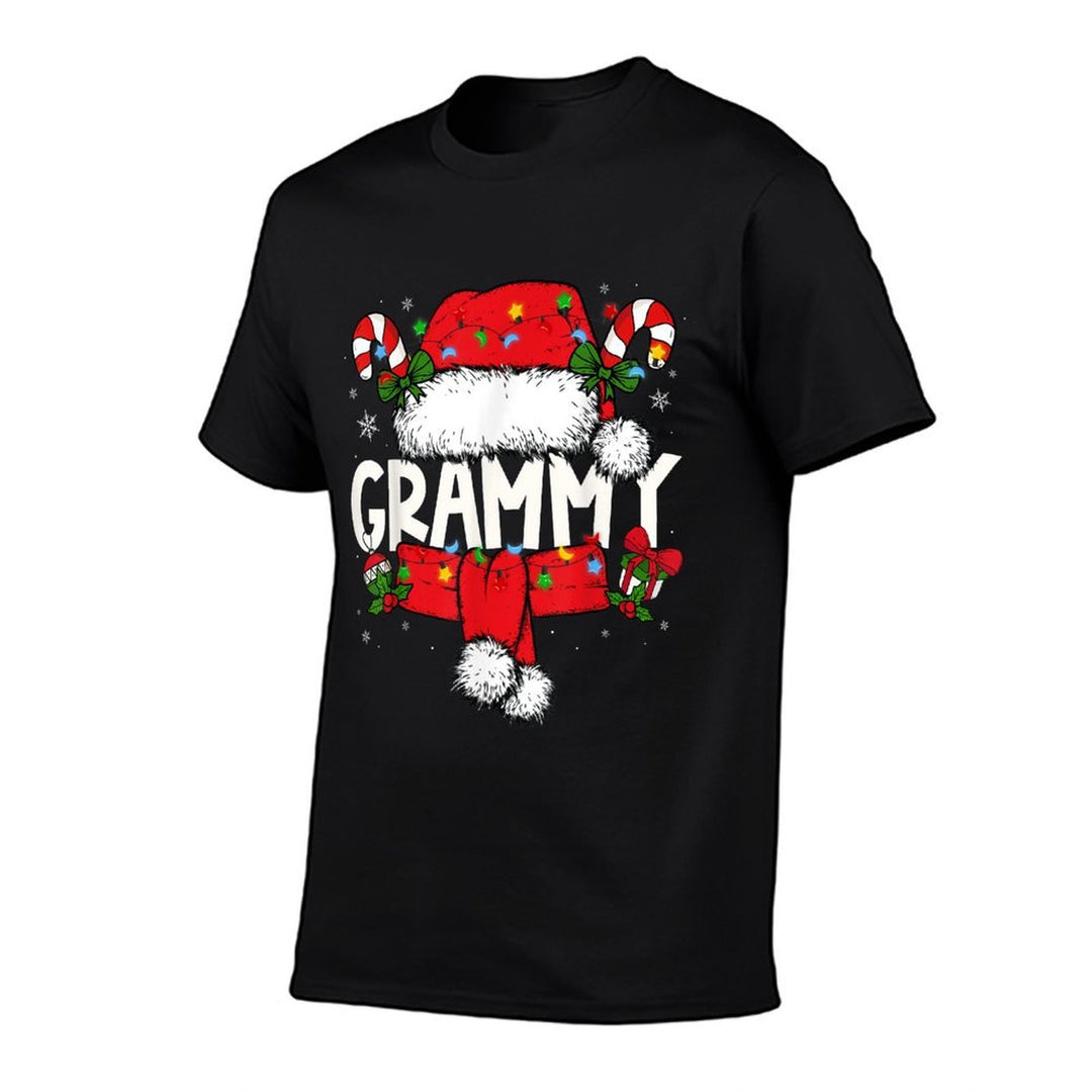 Grammy Christmas Pajama Santa Claus Family Matching Grandma  Trendy Pattern T-Shirt