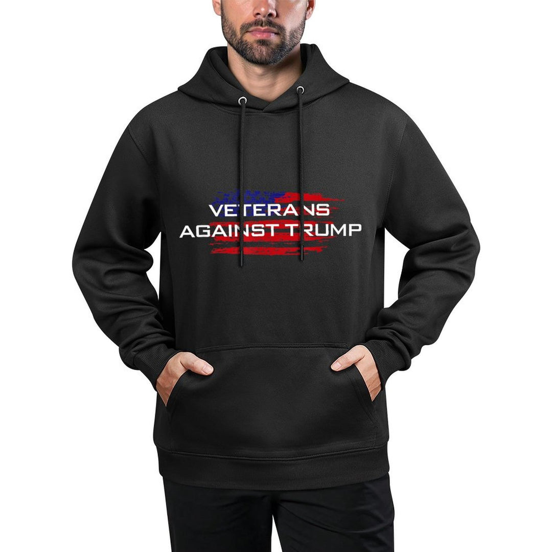Veterans Against Trump - Anti-Trump Cotton-Polyester Blend Hoodie