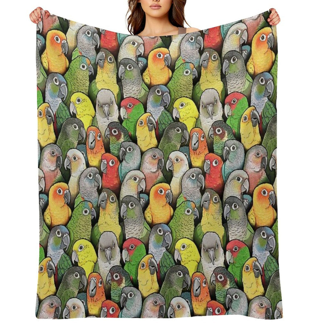 Colour of Conures Lightweight Throw Blanket
