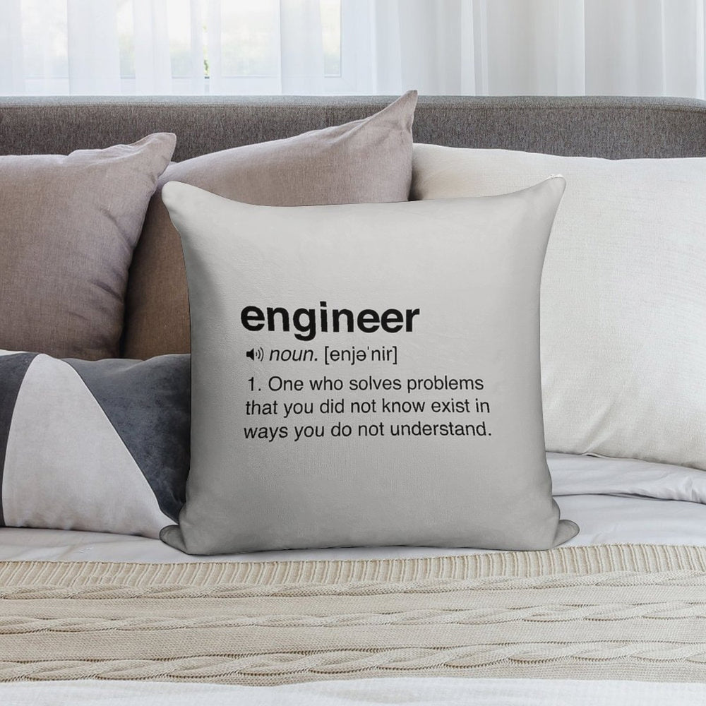 Funny Engineer Definition Soft Ultra-Soft Texture Throw Pillow