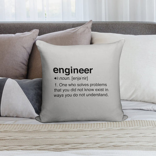 Funny Engineer Definition Soft Ultra-Soft Texture Throw Pillow