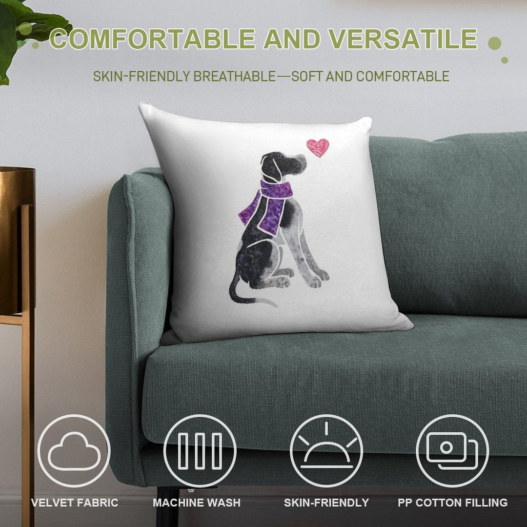 Watercolour Pointer Soft Ultra-Soft Texture Throw Pillow