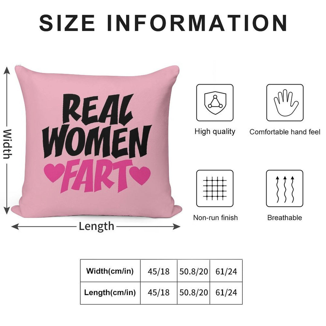 Real Women Fart Soft Bedroom Essential Throw Pillow