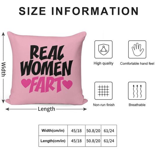 Real Women Fart Soft Bedroom Essential Throw Pillow