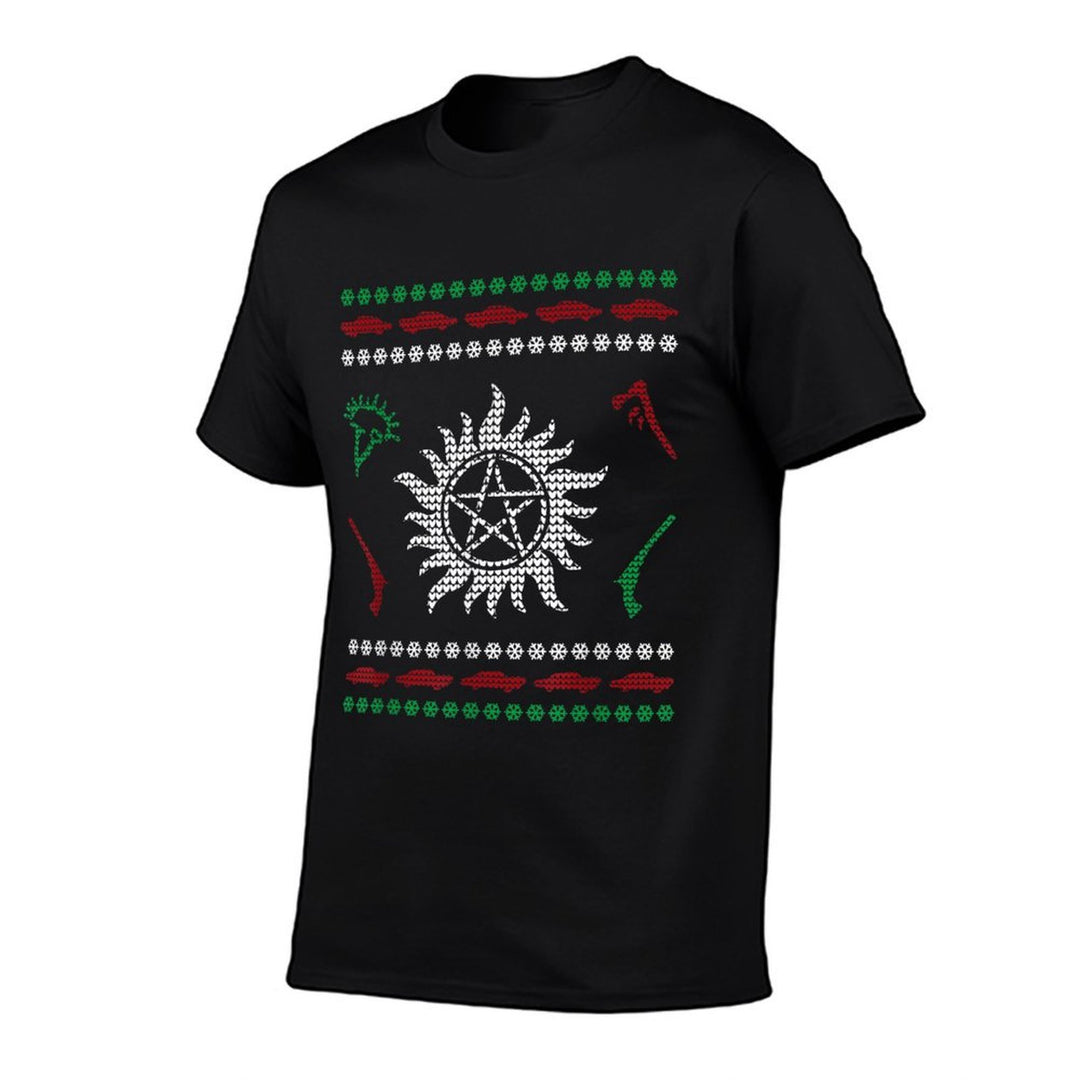 Pentagram Ugly Christmas I Sam Dean Ugly Sweater  Versatile T-Shirt