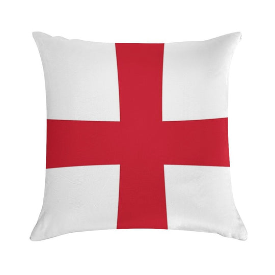 Flag of England - St George's Cross - Football Sport Team Sticker T-Shirt Bedspread Soft Reinforced Edging Throw Pillow