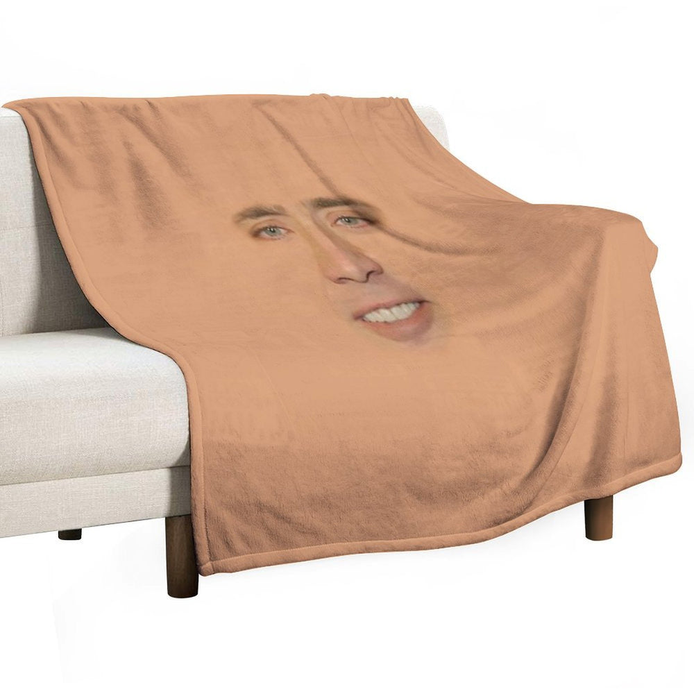 Nicolas Cage Full Face Velvety-soft Throw Blanket