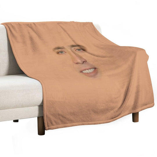 Nicolas Cage Full Face Velvety-soft Throw Blanket