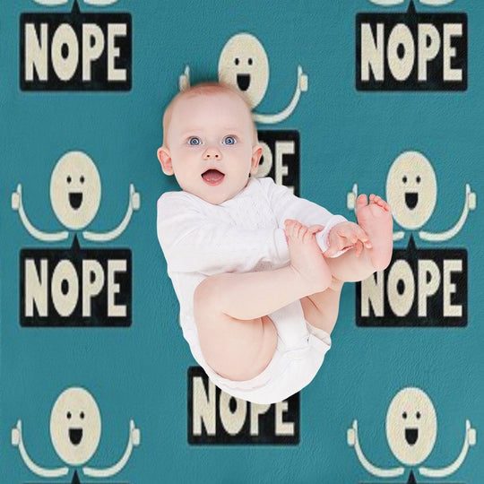 Nope Easy Care Throw Blanket