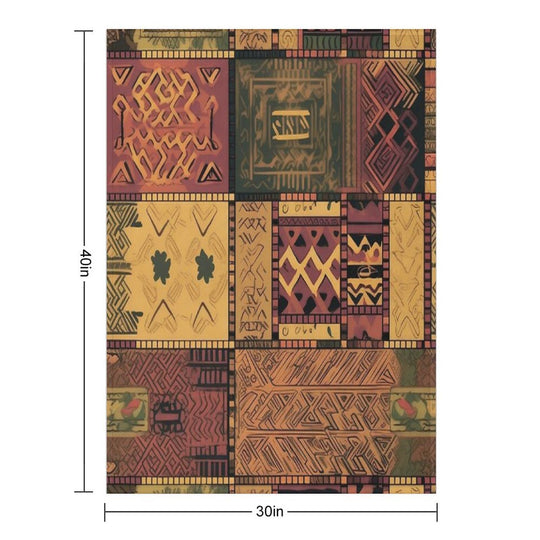 Ethnic Pattern. Geometry. Sustainable Throw Blanket