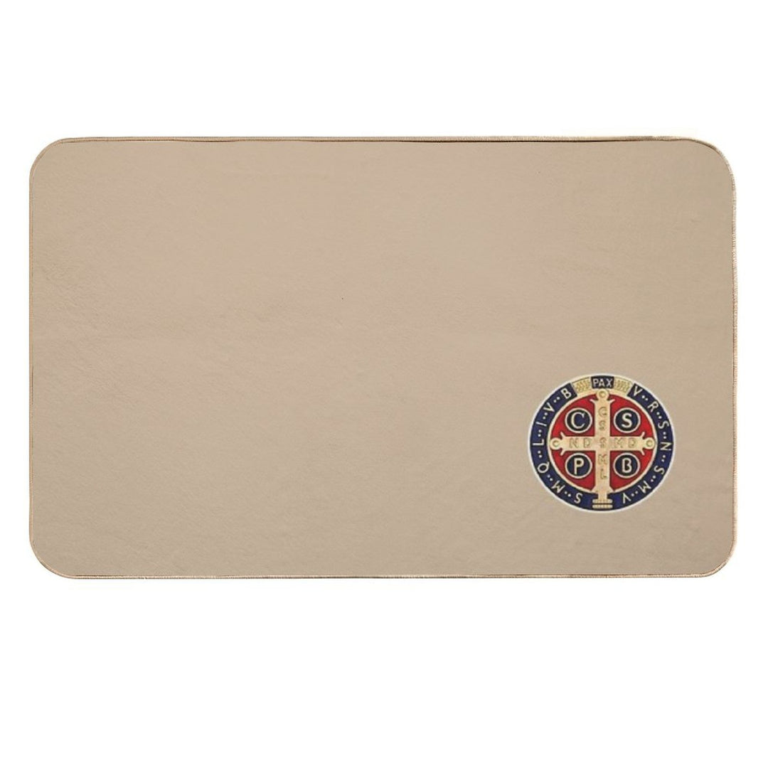 The Medal of Saint Benedict, Saint Benedict  Repositionable Bath Mat
