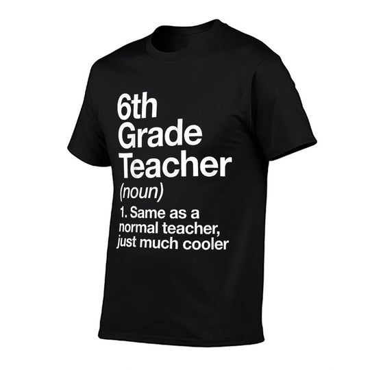 6th Grade Teacher Definition Funny Back To School First Day  Heathered Texture T-Shirt