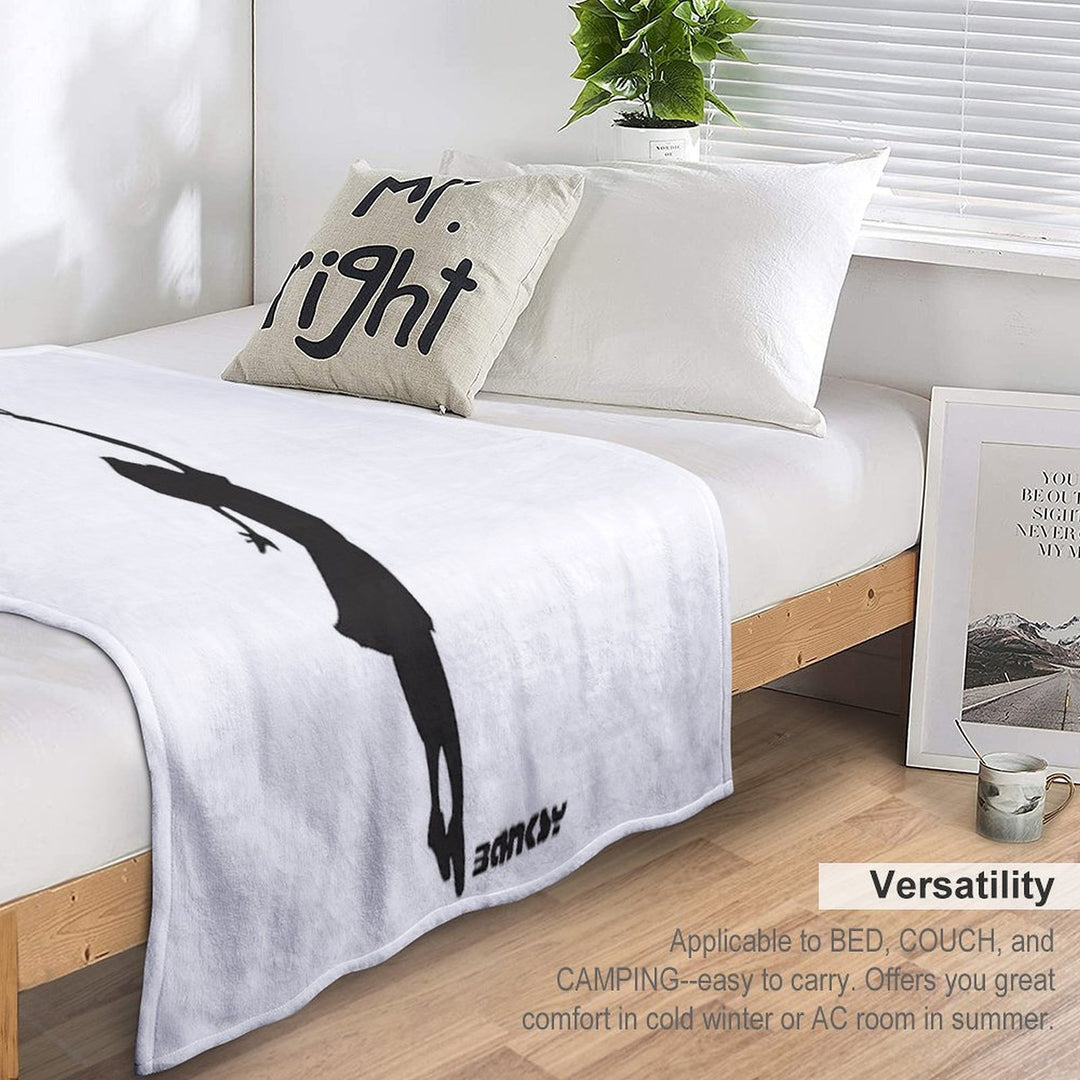 Banksy - Balloon Girl Anti-pilling Throw Blanket