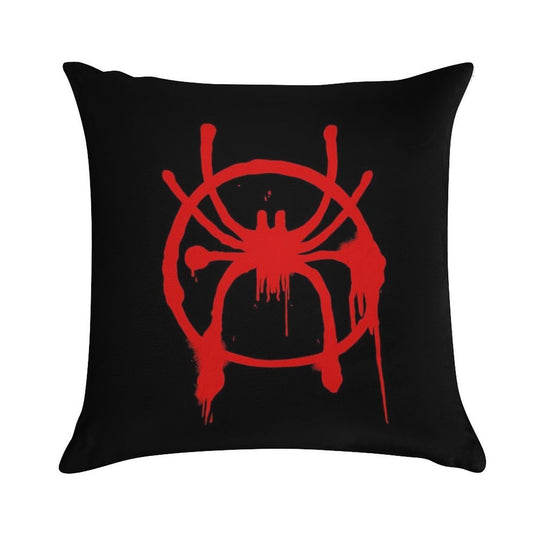 Miles Morales Into The Spider-Verse Logo Soft High-Density Material Throw Pillow