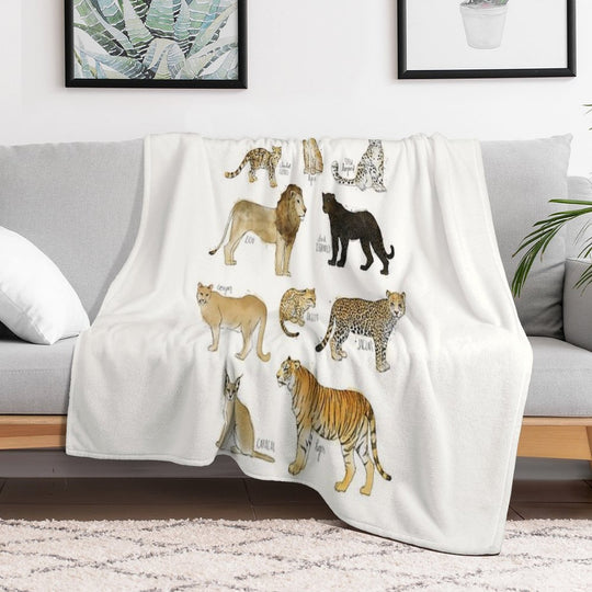 Wild Cats Gift-ready Throw Blanket