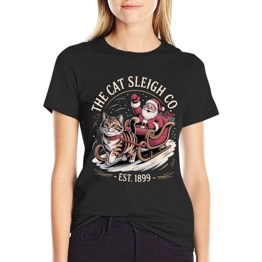 Funny Retro Christmas Cat  Soft T-Shirt
