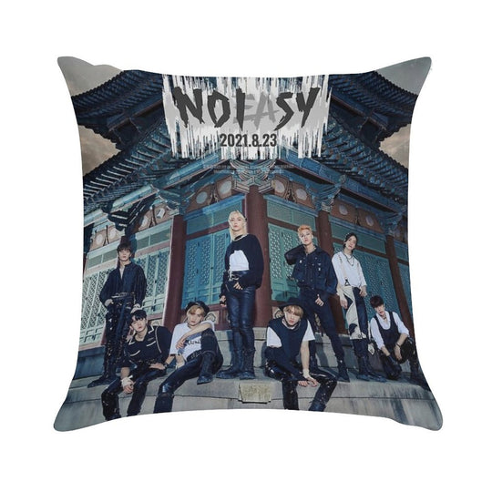 No Easy - Stray Kids Album Cover Soft Luxury Feel Throw Pillow
