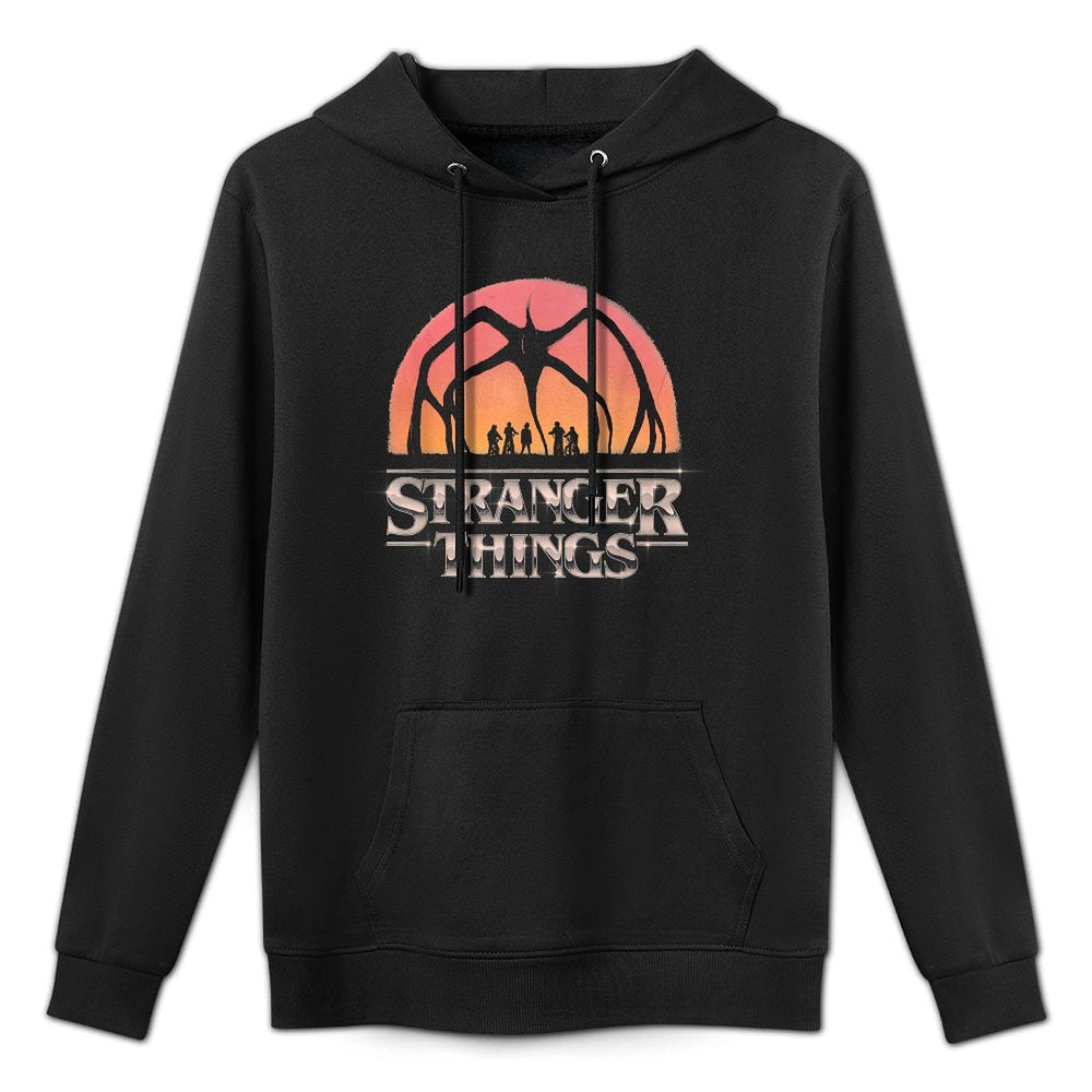 Stranger Things Season 5 Towering Mind Flayer Distressed Relaxed Fit Hoodie