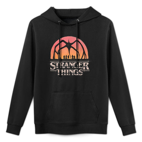 Stranger Things Season 5 Towering Mind Flayer Distressed Relaxed Fit Hoodie