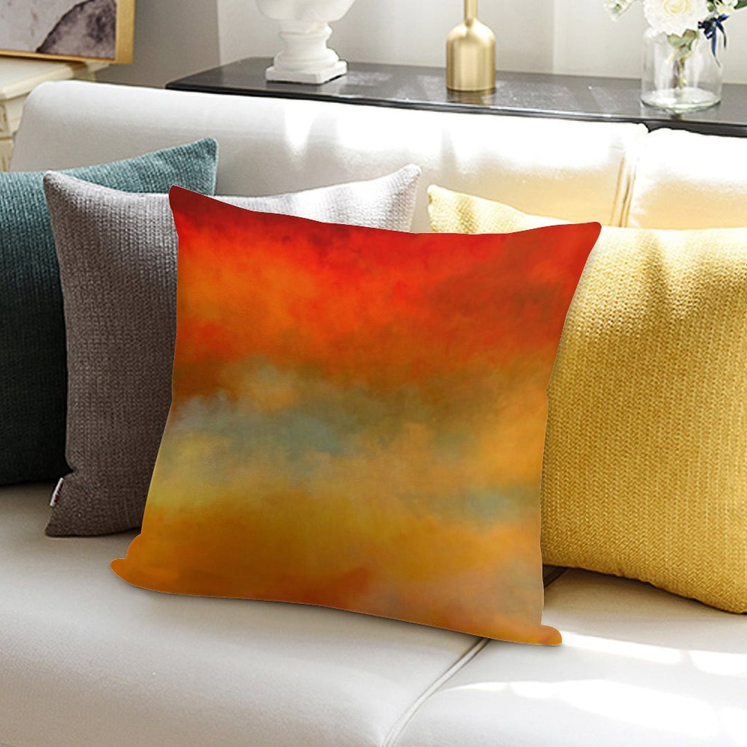 Sunset Colors Throw Pillow Soft High-Density Material Throw Pillow