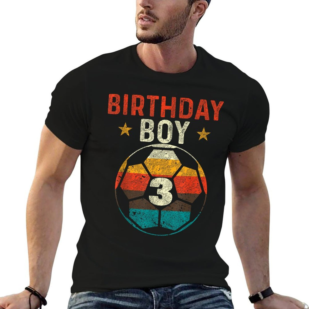 3rd Birthday Boy Soccer Lover 3 Years Old Bday Comfortable T-Shirt