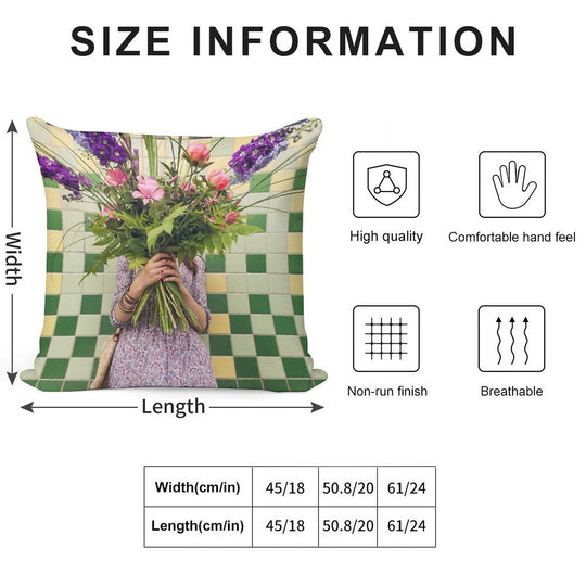 Flower Girl Soft Luxury Feel Throw Pillow