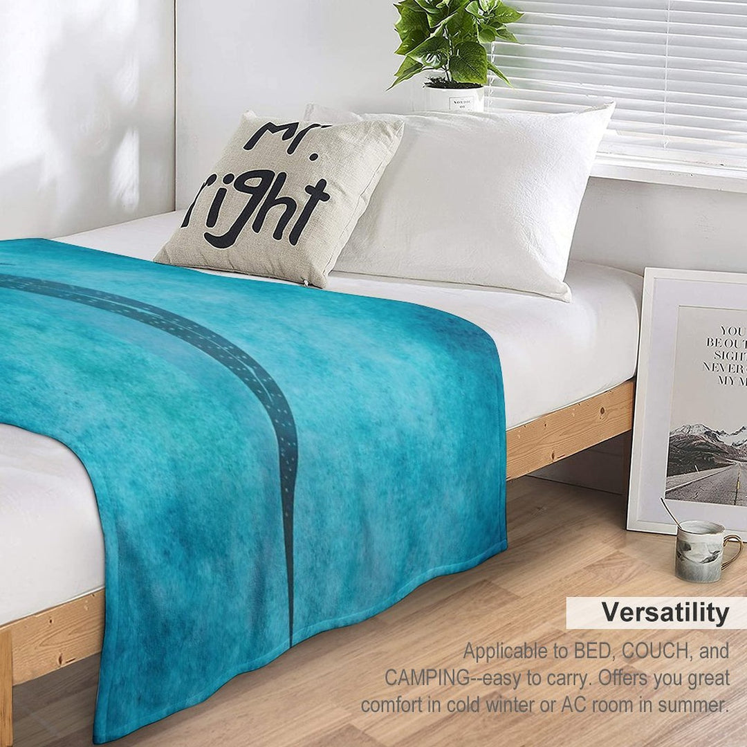 Whale Shark Blue Ocean Travel-friendly Throw Blanket