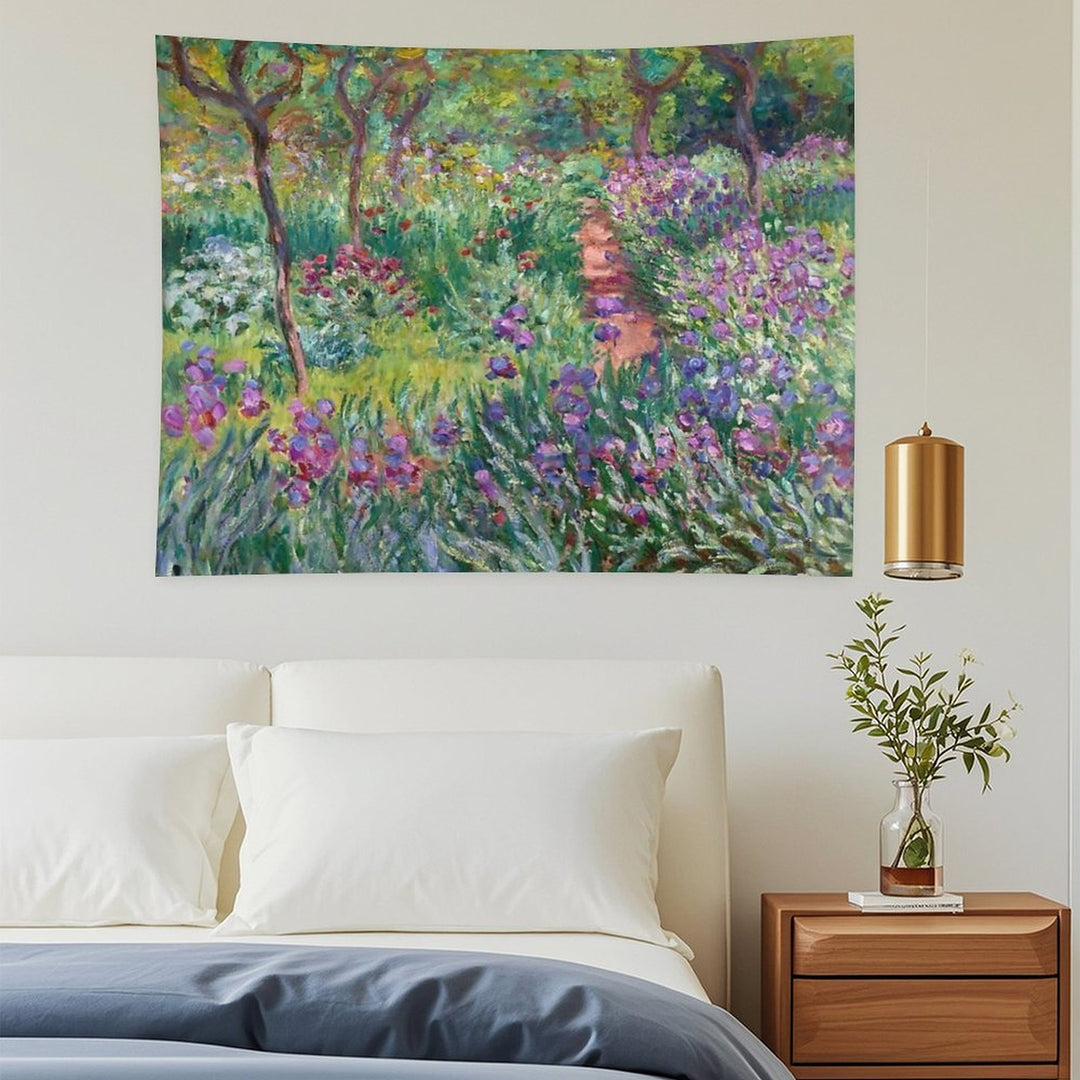 The Artist's Garden at Giverny by Claude Monet Tapestry
