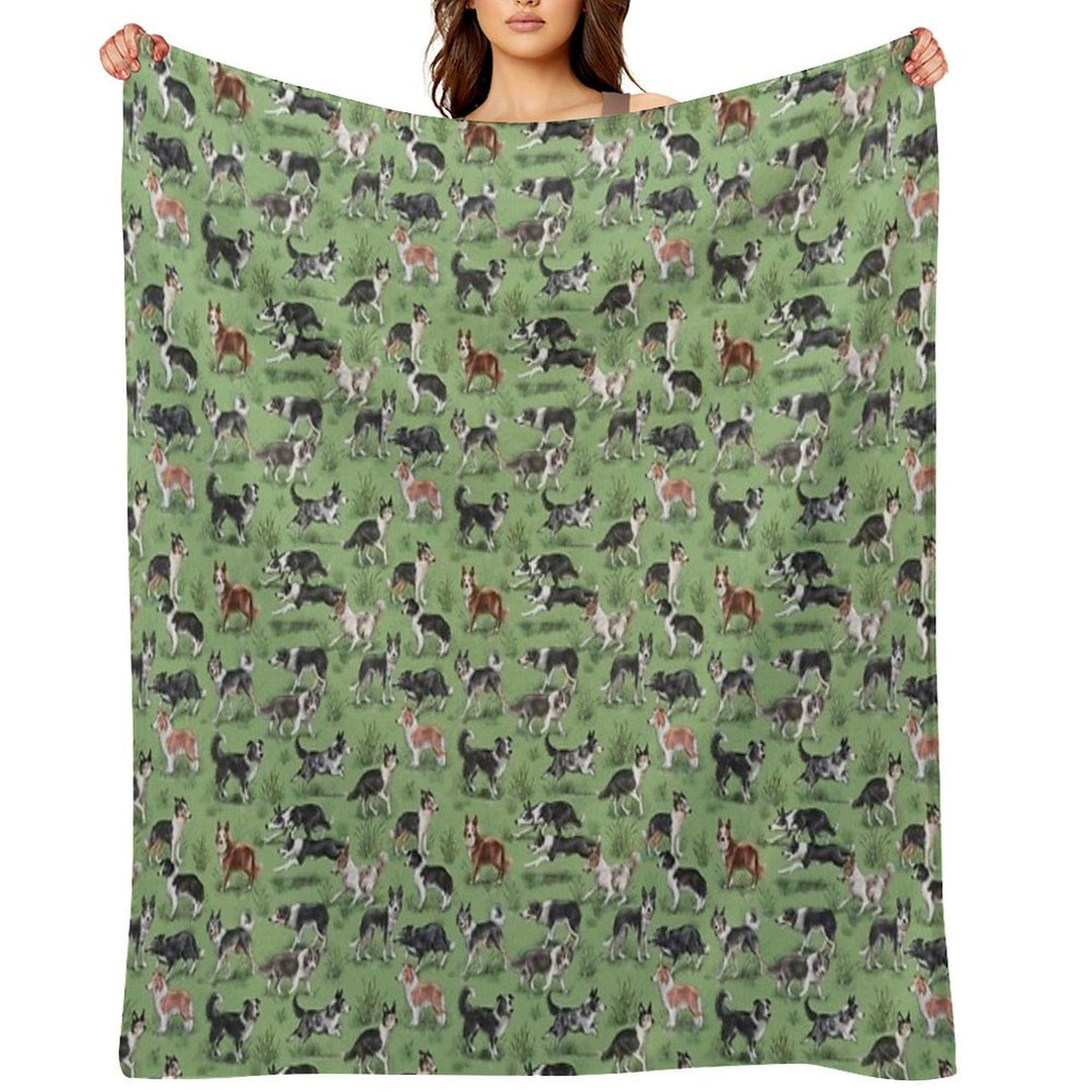 The Border Collie Sustainable Throw Blanket
