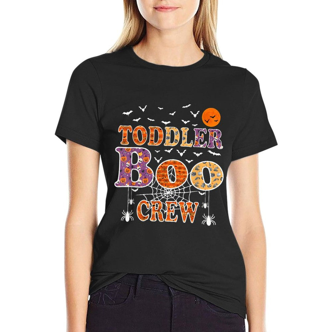 Toddler Boo Crew Funny Halloween Daycare Teacher Kids  High-quality Stitching T-Shirt