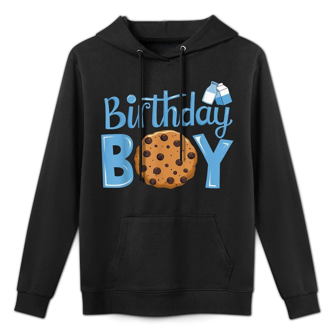 The Birthday Boy Milk And Cookies 1st Family Matching Bday Cotton-Polyester Blend Hoodie