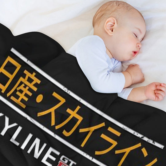 Blueprint of The Skyline R32 Versatility Throw Blanket