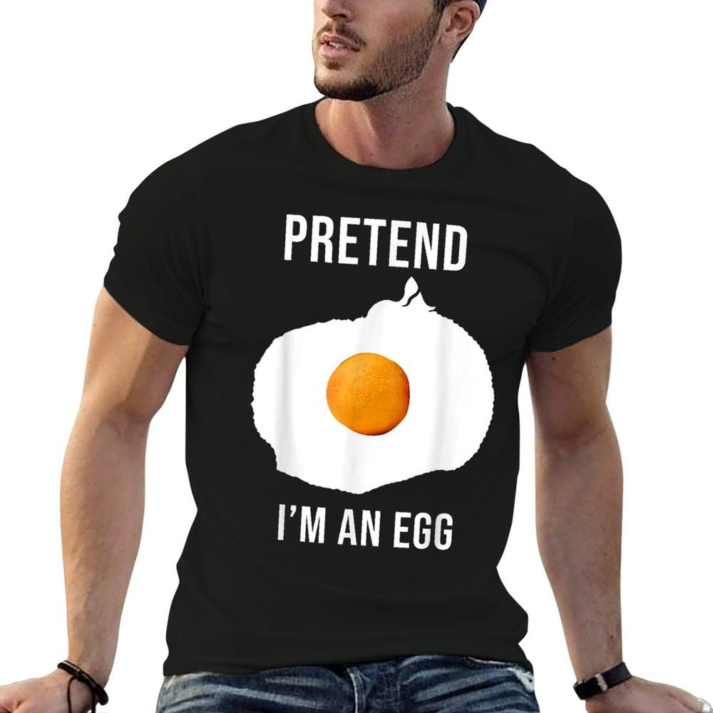 Pretend Im An Egg Funny Lazy Halloween Costume Cat Meme for Men Women Kids  Wrinkle-resistant T-Shirt