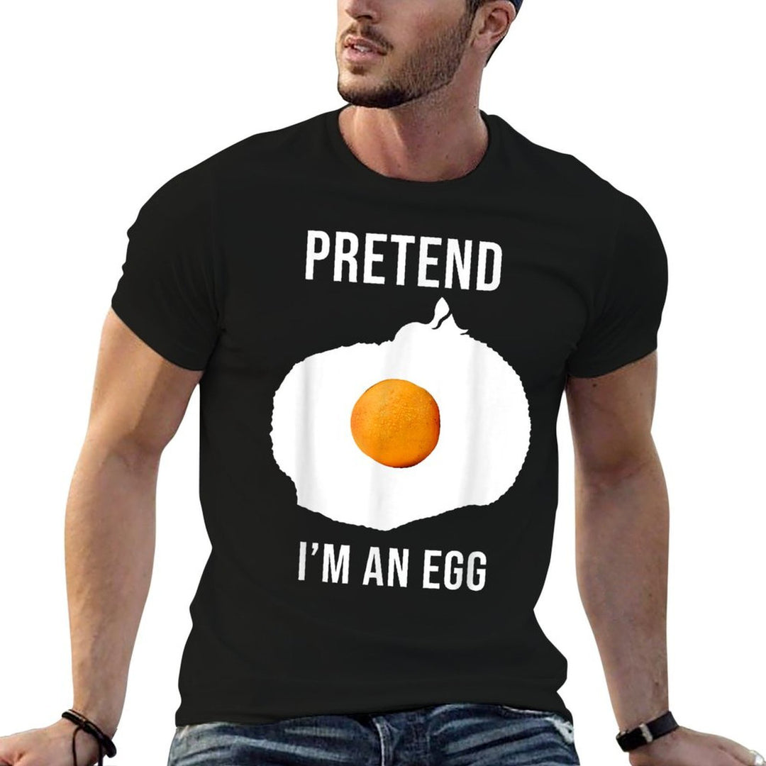 Pretend Im An Egg Funny Lazy Halloween Costume Cat Meme for Men Women Kids  Wrinkle-resistant T-Shirt