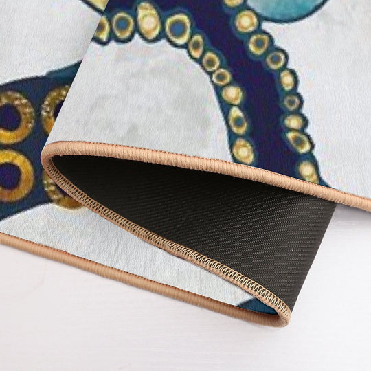 Metallic Octopus VI  Easy To Clean Bath Mat