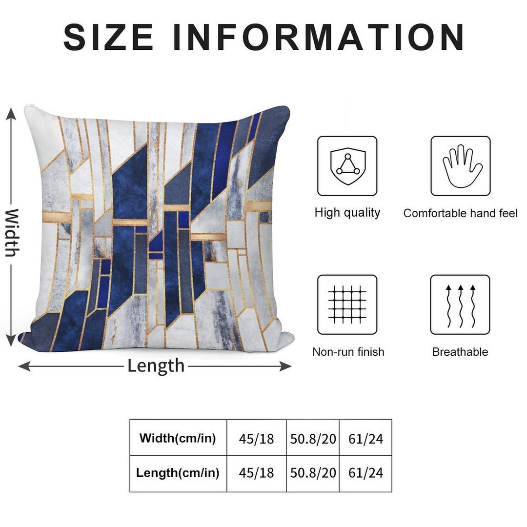 Blue Winter Sky Soft Decorative Cover Throw Pillow