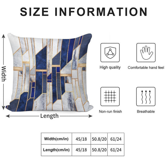 Blue Winter Sky Soft Decorative Cover Throw Pillow