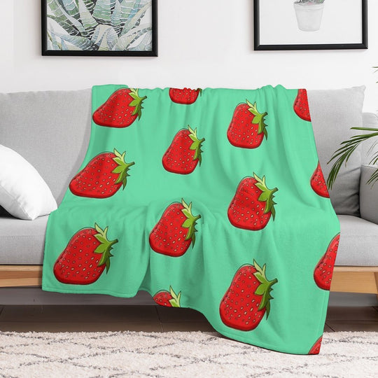 Strawberry Quick-dry Throw Blanket