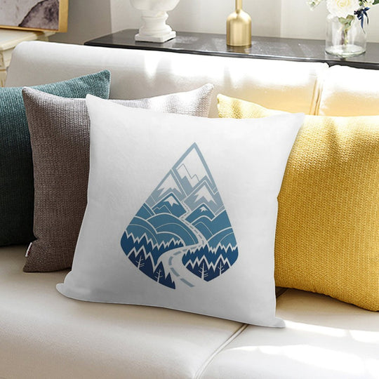 The Road Goes Ever On Winter (white) Soft High-Density Material Throw Pillow