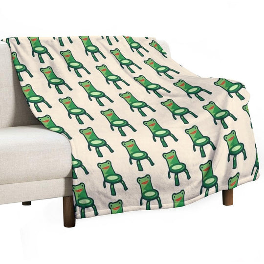 Froggy Chair Eco-conscious Throw Blanket
