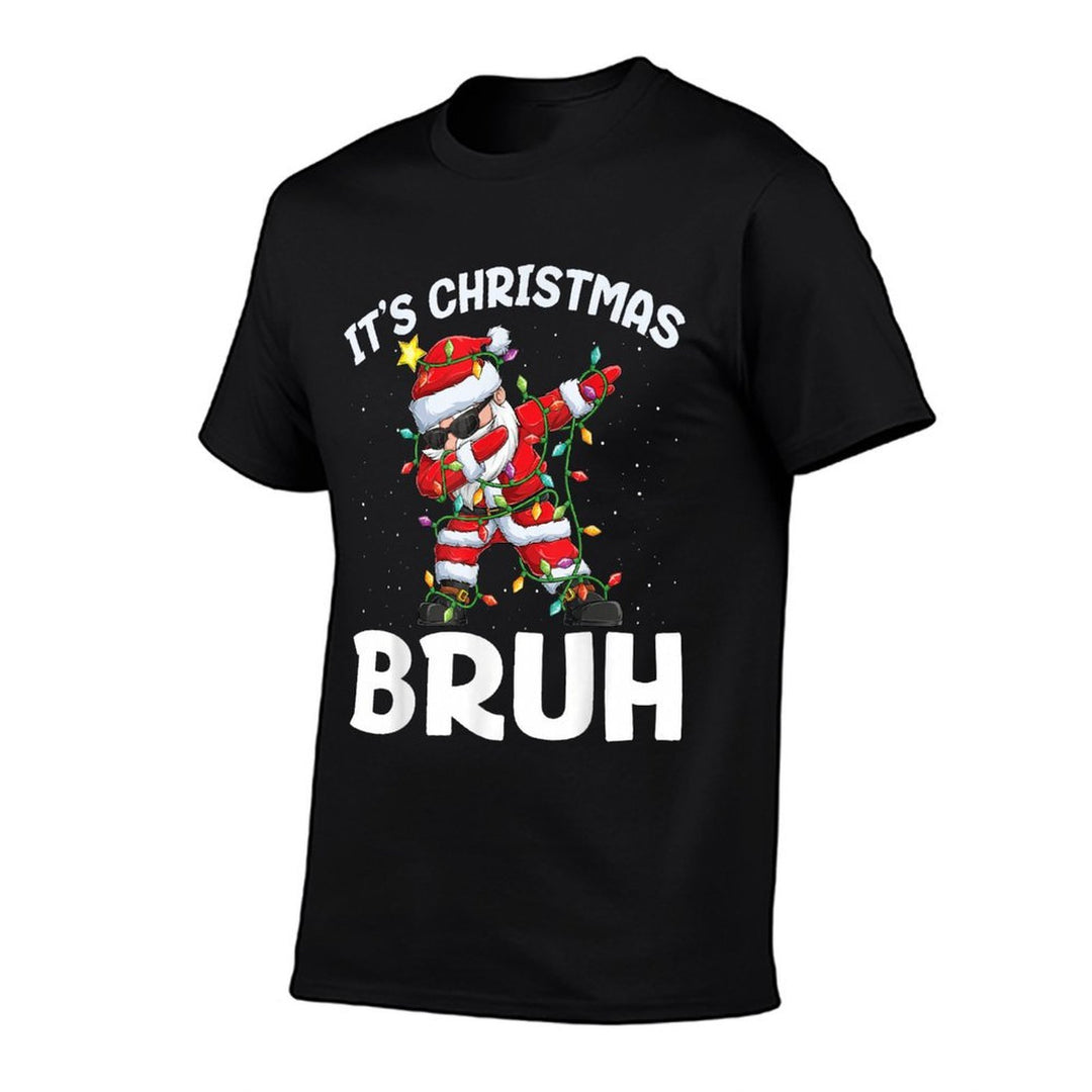 Bruh Christmas Boys Kids Funny Santa Holiday Xmas  Oversized Silhouette T-Shirt