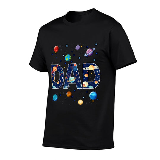 Dad Outer Space Galaxy Birthday  Cotton T-Shirt