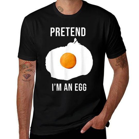 Pretend Im An Egg Funny Lazy Halloween Costume Cat Meme for Men Women Kids  Wrinkle-resistant T-Shirt