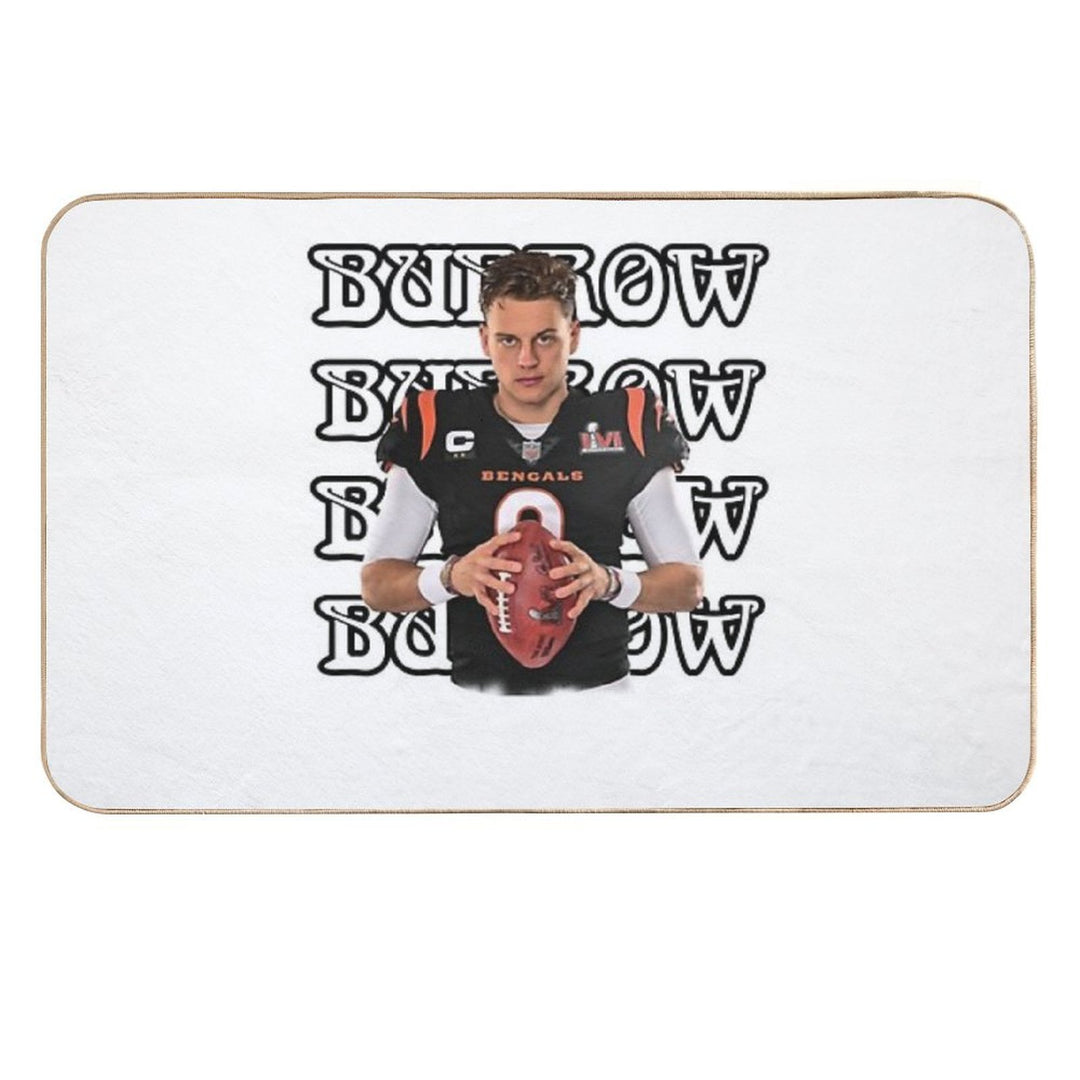 Natural Soccer League Overcome Yourself Joe Burrow Vintage  Eco-Friendly Bath Mat